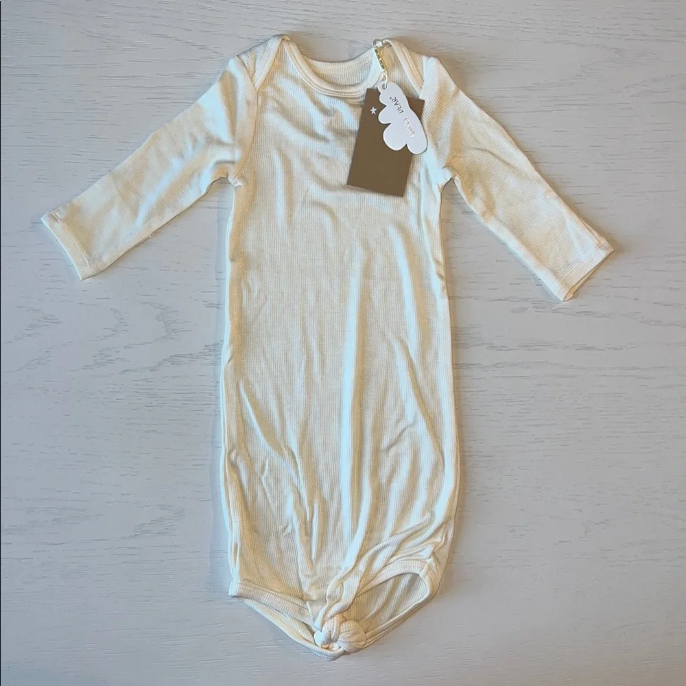 Angel Dear Knotted Gown Cream Neutral Sugar Swizzle 0-3 months